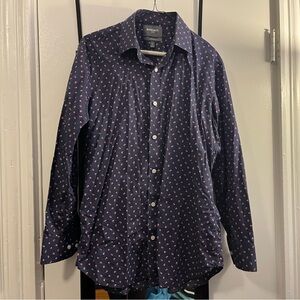 Bonobos Dark Blue Shirt with Apples